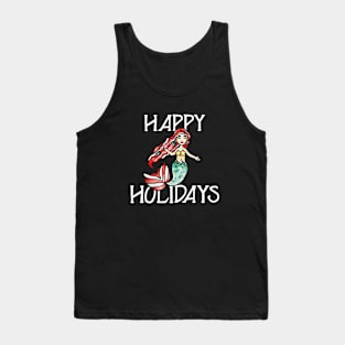 Happy Holidays Mermaid Tank Top